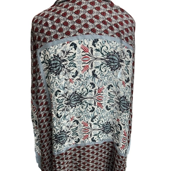 Loft Festival Floral and Blue Lightweight Scarf - Picture 3 of 8